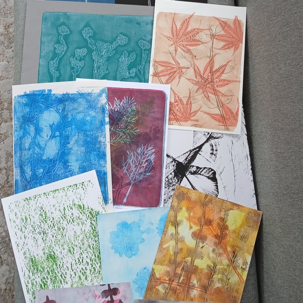 Pack of Miscellaneous Prints: Eco Print, Gelli Prints, Monoprint