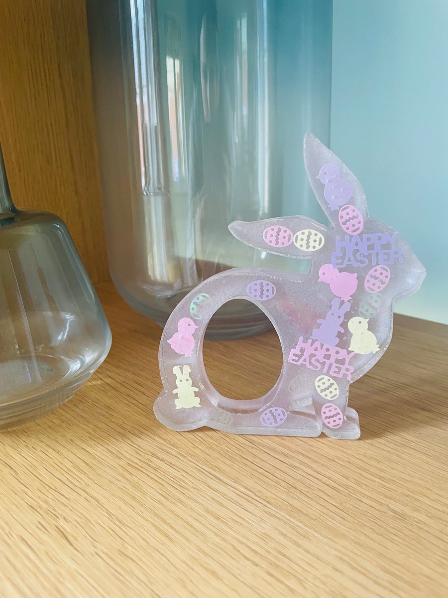 Resin Easter bunny egg holder, Easter gift for children, Easter decoration 
