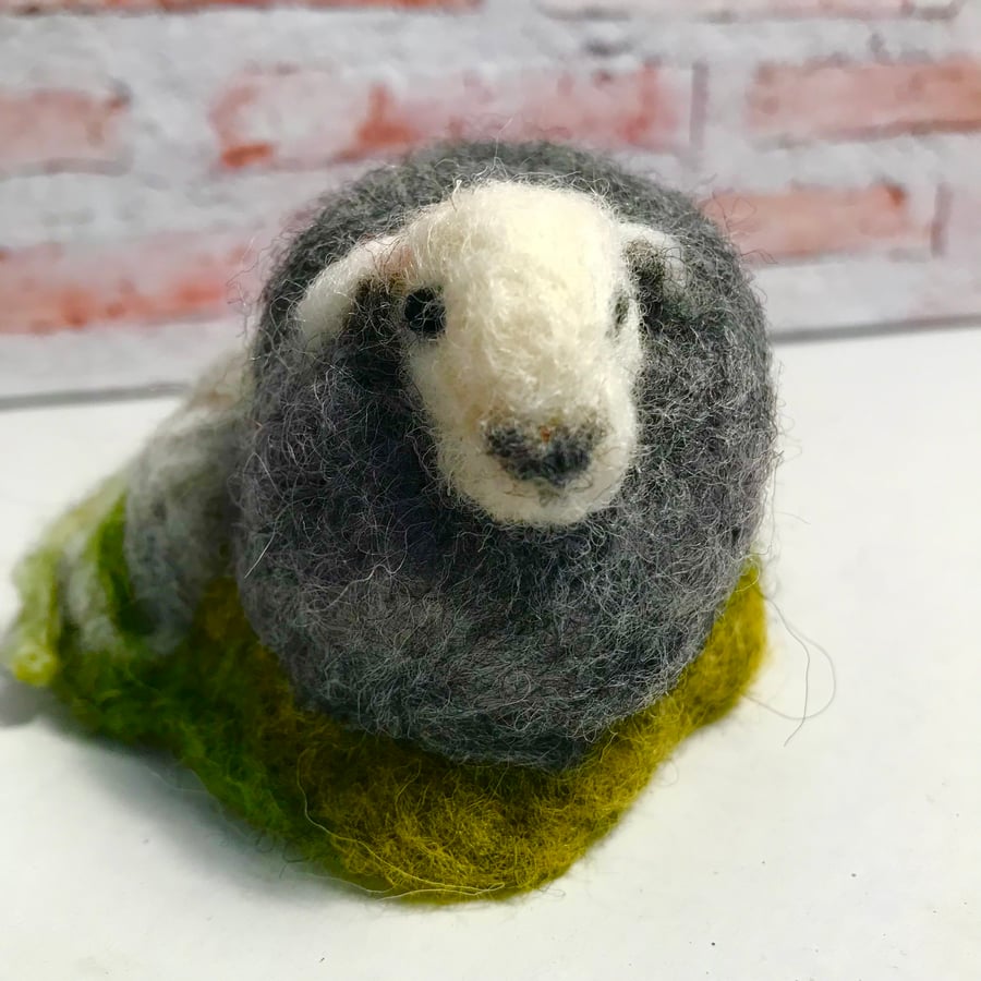 Herdwick sheep wool ornament 