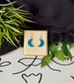 Crescent Moon light Blue Dangle Earrings - Image 4