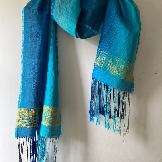 Tryzub Handwoven Cotton Scarf