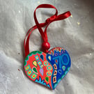 70th birthday hand painted heart 