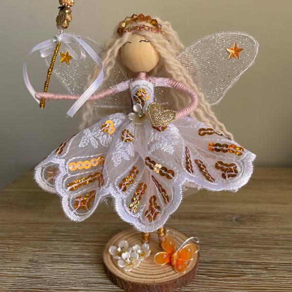  Fairy princess handmade beautiful doll standing ornament, nursery decor 