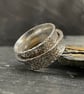 Silver Spinner Ring "Stippled" - Image 1