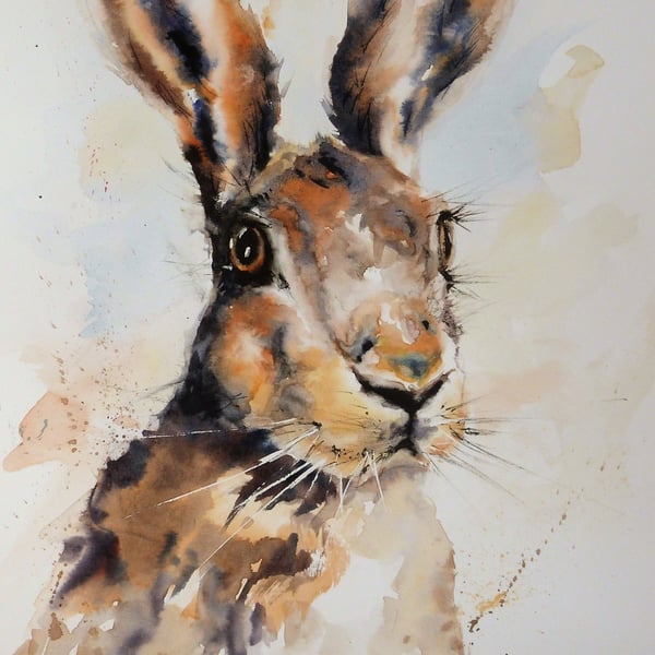 Hare, Professional Giclée Print.