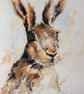 Hare, Professional Giclée Print.