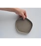 Small Concrete Tray: Modern Irregular Minimalist Catchall Plate - Grey