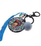 Flower Fairy Bag Charm with Tassel and Charms, Handmade Keyring