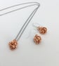 Pure Copper Infinity Love Knot Jewellery Set for 7th 9th 22nd Anniversary Gift  - Image 1