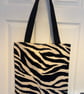 Zebra themed tote bag