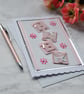 New Baby Girl Card Pink Mixed Media Card 3D Luxury Handmade - Image 2