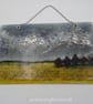 Storm Over Fields of Gold Fused Glass Hanging Panel