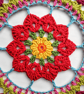 colourful crochet mandala wall art - Image 6