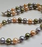 Designer AA Grade Potato Freshwater Pearl Sterling Silver Necklace - Image 7