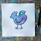 Original screen print-Pigeon 2-unframed by Jo Brown