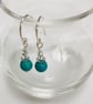 Sterling Silver Turquenite and Crystal Earrings - Image 4