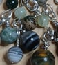 Bag charm with various natural stone, honed to a smooth finish. - Image 3