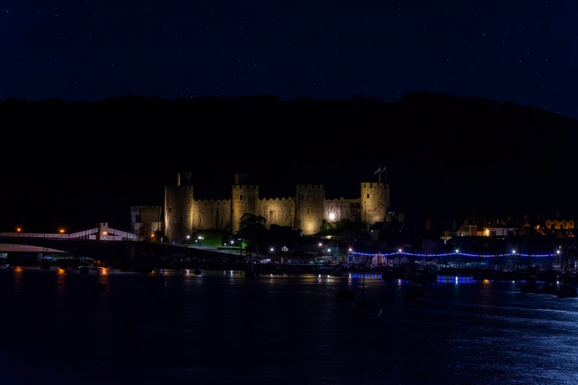Conwy castle at night print
