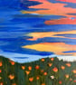 Mountain lake at sunset original in acrylics 20 x16"  - Image 8