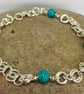 Sterling Silver Turquenite Bracelet