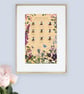 'British Bees and Pollinator Friendly Plants' Illustration Print A4 Unframed  - Image 5