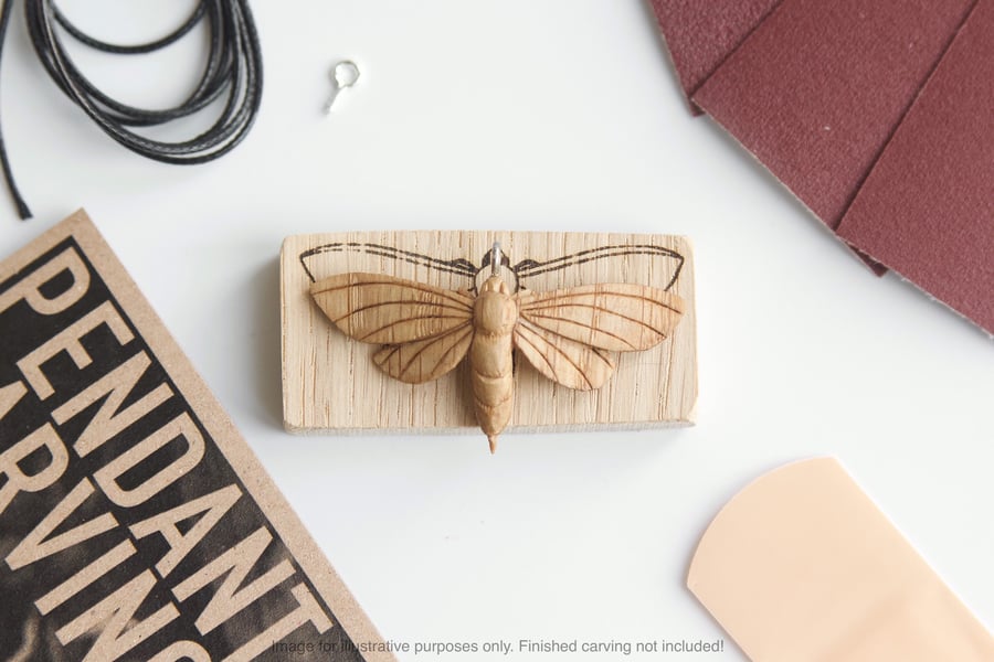 Moth Pendant Carving Kit