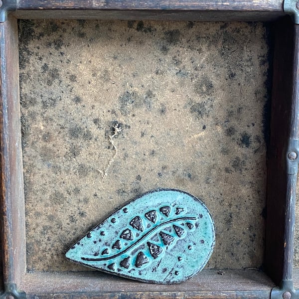 Brooch Handmade Ceramic Botanical Brooch