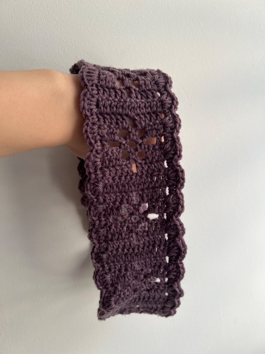 Purple floral pattern headband 