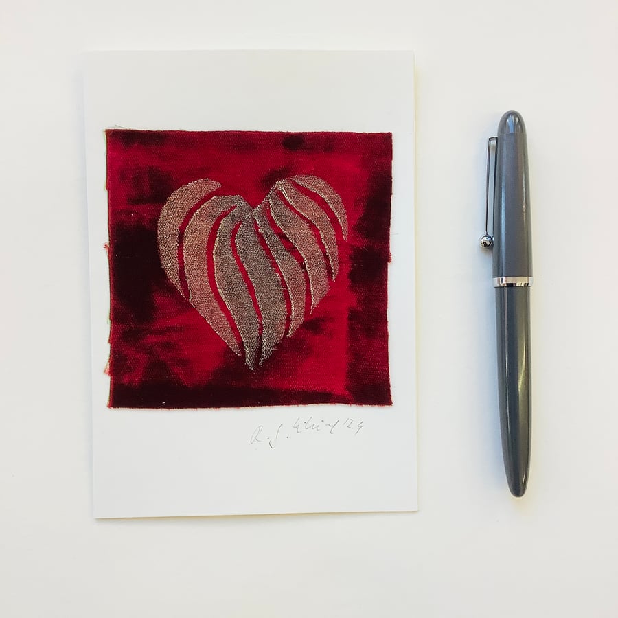 Valentines Day Red Heart  blank greeting card