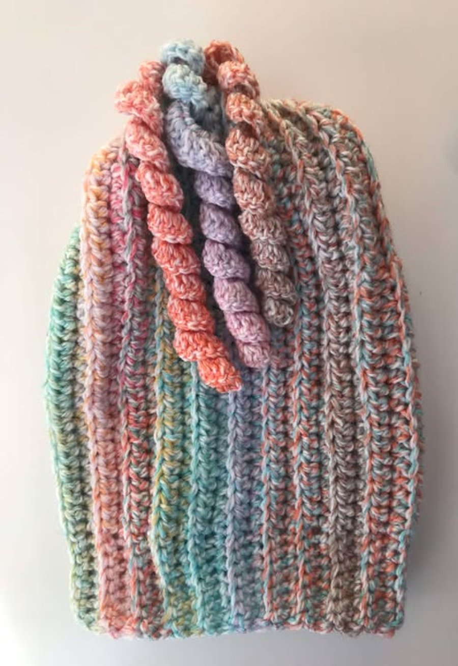 Handmade crocheted Multicolor adult hat