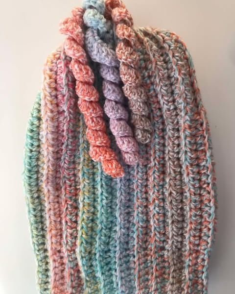 Handmade crocheted Multicolor adult hat