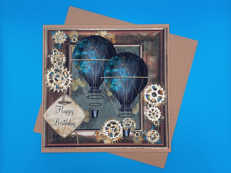 Steampunk Birthday Card