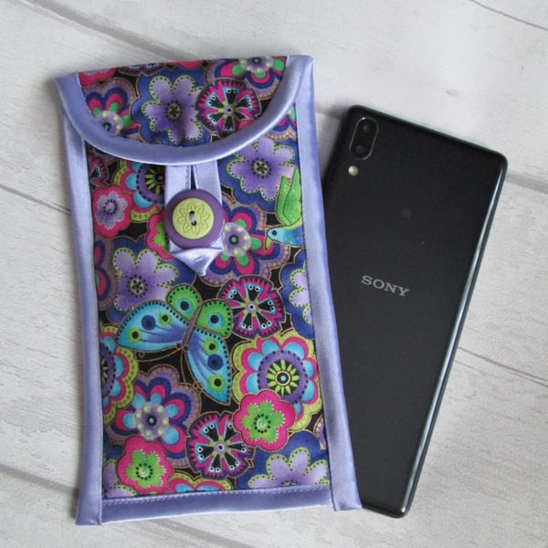SOLD - Funky Purple Floral Glasses or Phone Case