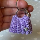 Crochet bag charm keyholder