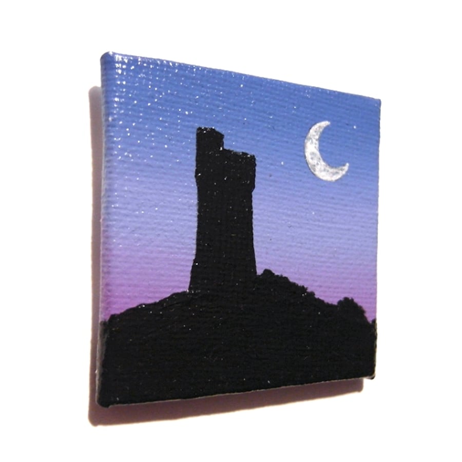Castle Hill at Dusk Magnet - original Huddersfield landscape fridge magnet
