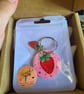 Handmade Strawberry Wooden Keyring - Image 3