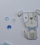 Father's Day Card - Dog with Blue Bow Tie - Image 2