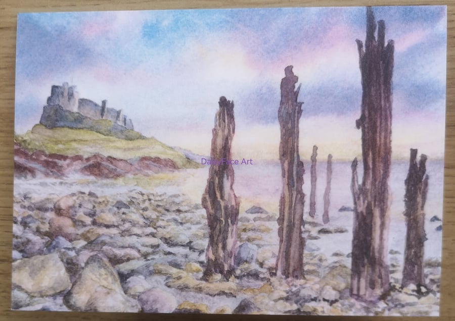 Holy Island greetings card