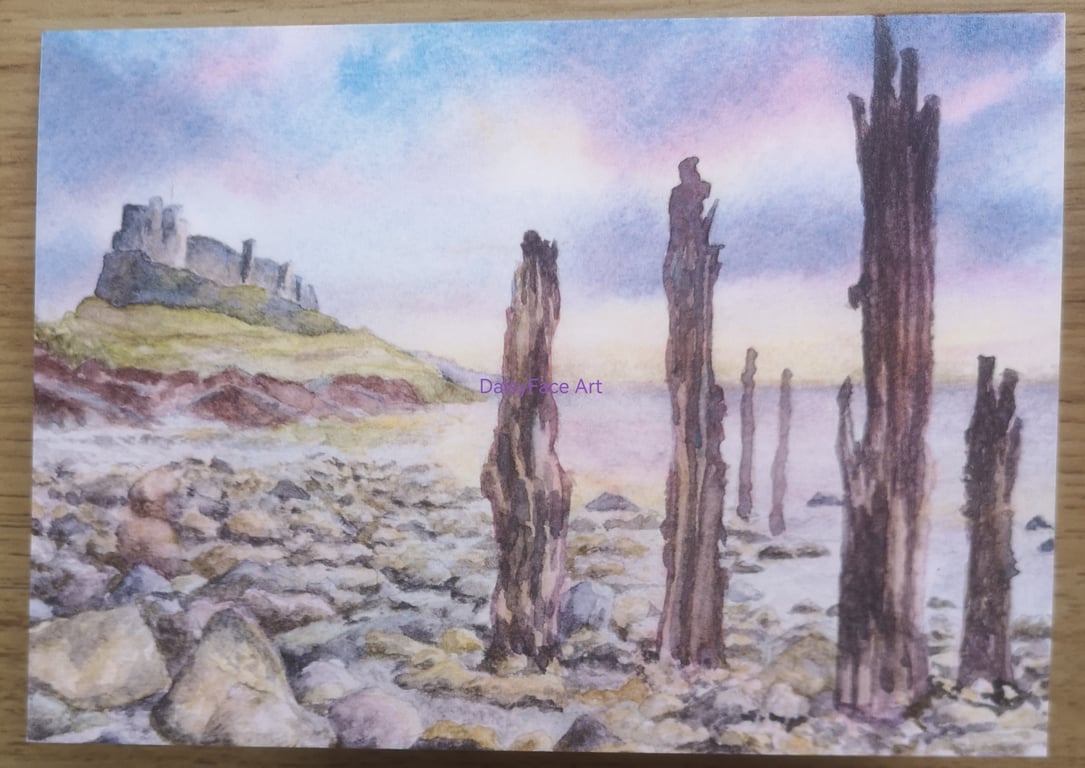 Holy Island greetings card