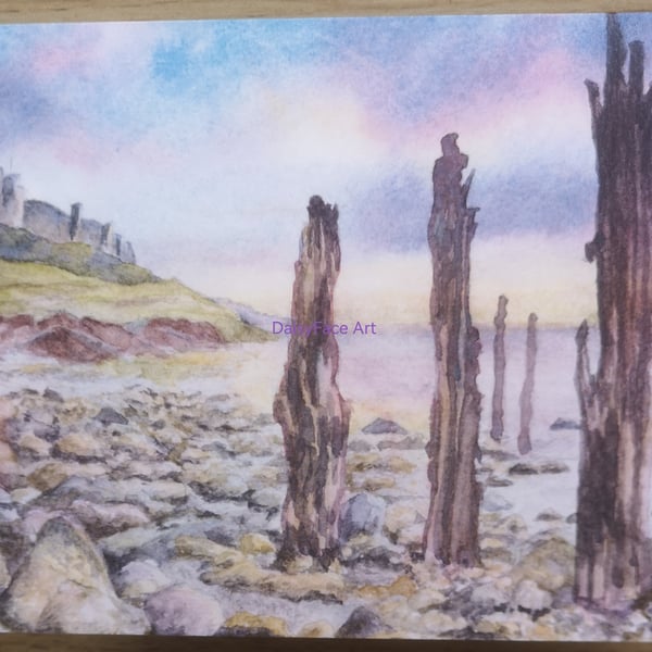 Holy Island greetings card