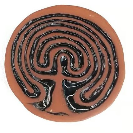 Ergonomic handheld finger labyrinth healing stone