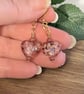 Handmade Pink Lampwork Heart Earrings - Image 9