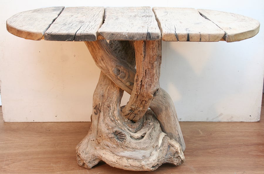 Driftwood Dining Table,Driftwood Patio,Rustic Table,4 Seater Garden Furniture
