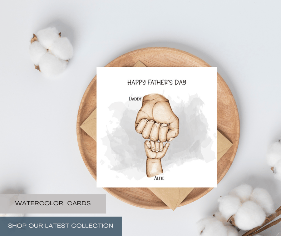 Fathers Day Card - Daddy's Team - Grandads Team - Personalised Card