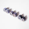 color pencil earing studs, the hexagon version in purple