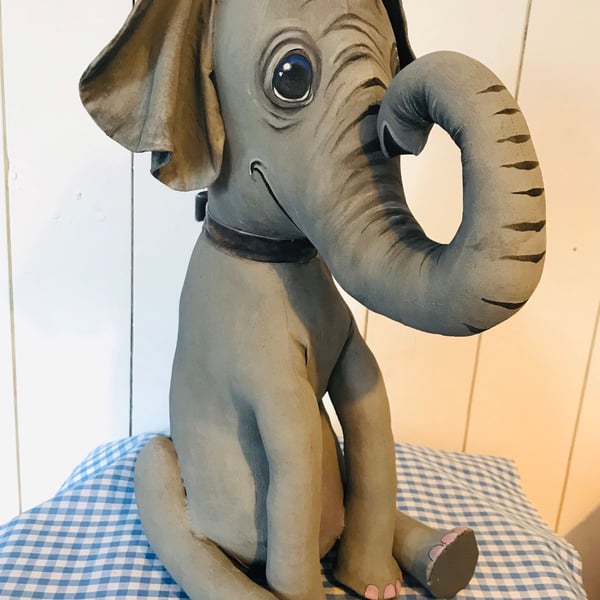 Baby Elephant Doorstop or Floor Ornament