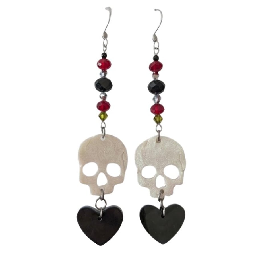 Resin Earrings - Skulls