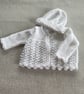 Traditional matinee style cardigan  and hat - Image 1
