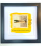 Croc; framed image, mounted and printed on card and handmade paper
