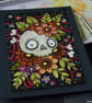 bony botanical skull - original aceo - Image 5